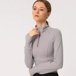 1/2 zip up work out top (pale violet colour)